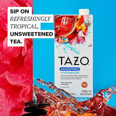 Tazo Unsweetened Rose Hips Iced Passion Tea 1:1 Concentrate 32 fl. oz. (12/Case)