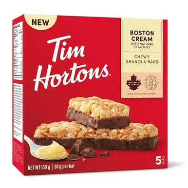 Tim Hortons Boston Cream Granola Bar 5 Pack 150g/5.29 oz (6/Case)