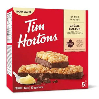 Tim Hortons Boston Cream Granola Bar 5 Pack 150g/5.29 oz (6/Case)