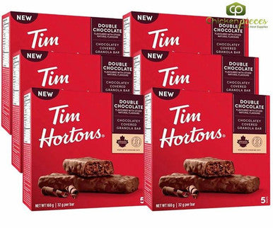 Tim Hortons Granola Bar Double Chocolate, 5 Bars 160g/5.64 oz (6/Case)