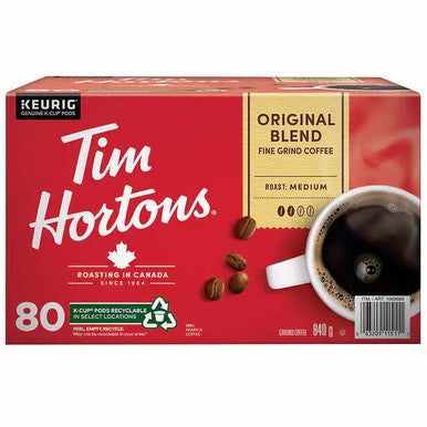 Tim Hortons Single-Serve K-Cup Pods - Pack of 80 | Rich Coffee Convenience at Your Fingertips