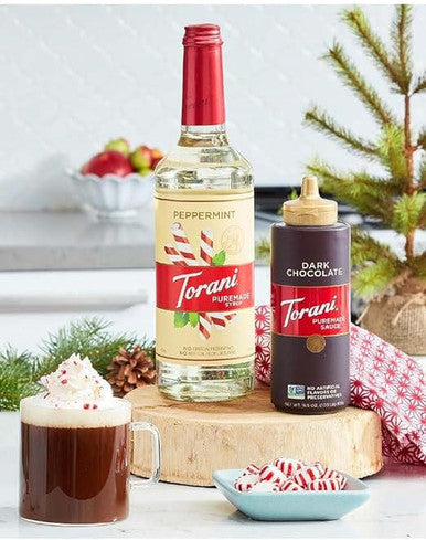 Torani Puremade 750 mL Peppermint Flavoring Cool Minty Syrup (12/Case)
