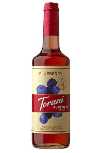 Torani Puremade Blueberry Flavoring Syrup - 750 mL of Ripe Blueberry (12/Case)