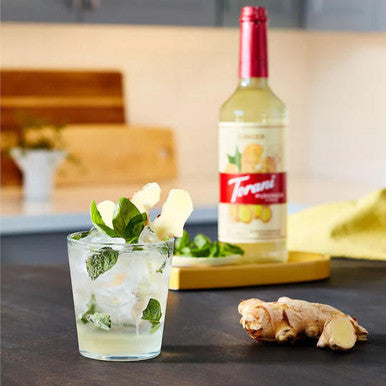 Torani Puremade Ginger Flavoring Syrup - 750 mL of Spicy Citrus (12/Case)