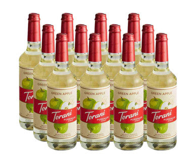 Torani Puremade Green Apple Flavoring Syrup - 750 mL of Juicy (12/Case)