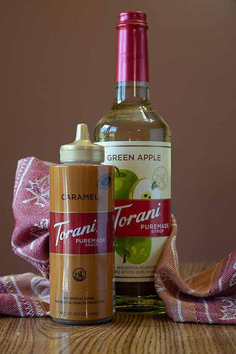 Torani Puremade Green Apple Flavoring Syrup - 750 mL of Juicy (12/Case)