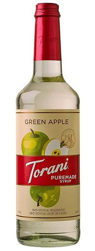 Torani Puremade Green Apple Flavoring Syrup - 750 mL of Juicy (12/Case)
