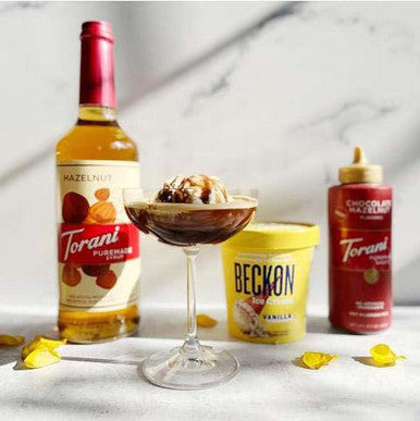 Torani Puremade Hazelnut Flavoring Syrup - 750 mL of Rich and Sweet (12/Case)