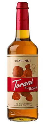 Torani Puremade Hazelnut Flavoring Syrup - 750 mL of Rich and Sweet (12/Case)