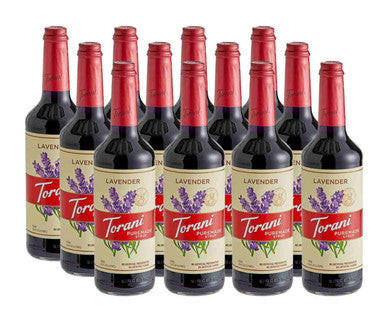Torani Puremade Lavender Flavoring Syrup - 750 mL of Refreshing Floral (12/Case)