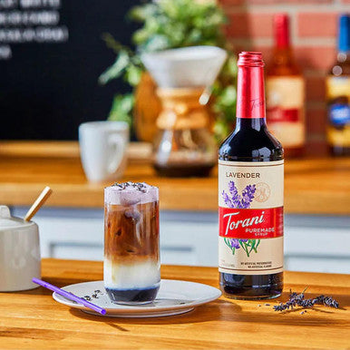 Torani Puremade Lavender Flavoring Syrup - 750 mL of Refreshing Floral (12/Case)