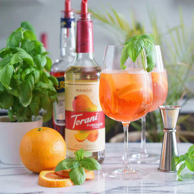 Torani Puremade Mango Flavoring Syrup - 750 mL of Tropical Bliss (12/Case)