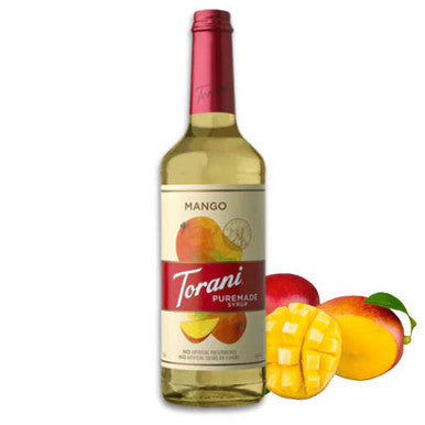 Torani Puremade Mango Flavoring Syrup - 750 mL of Tropical Bliss (12/Case)