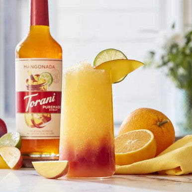 Torani Puremade Mangonada Flavoring Syrup - 750 mL of Fragrant Mango (12/Case)