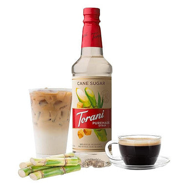Torani Puremade Pure Cane Sugar Flavoring Syrup - 750 mL Subtle Bottle (12/Case)