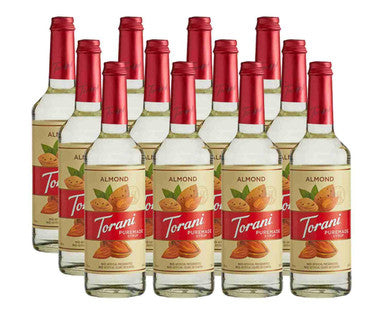 Torani Puremade Rich Almond Flavoring Syrup 750 mL Glass Bottle (12/Case)