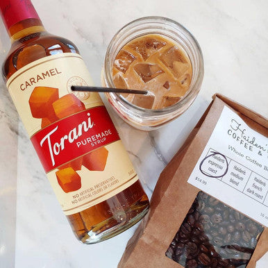 Torani Puremade Rich Caramel Flavoring Syrup - 750 mL (12/Case)
