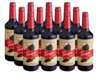 Torani Puremade Toasted Black Sesame Flavoring Syrup - 750 mL of Sweet (12/Case)