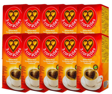 Tres Coracoes Medium Coffee 500g (10-Case) - Premium Brazilian Ground Coffee