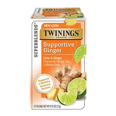 Twinings White Hibiscus, Lime & Ginger Wellness Blend - 18/Box