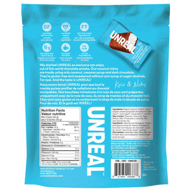 Unreal Dark Chocolate Coconut Mini Bars 435 g - Delicious and Healthy Snack