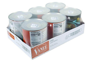 Vanee Chili with Beans 3kg/6lbs Bulk Food Service (6/Pack)
