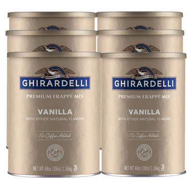 Ghirardelli 3 lb. Vanilla Flavored Frappe Beverage Base 6 Pack