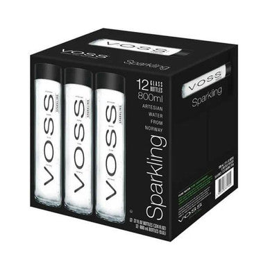 VOSS Sparkling Water, Glass | 800ML/Unit, 12 Units/Case