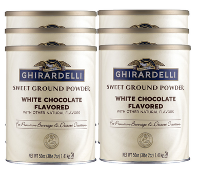 Ghirardelli 3.12 lb. Sweet Ground White Chocolate Flavored Powder 6 Pack