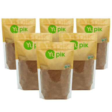 Yupik Organic Coconut Palm Sugar - 1 kg (2.2 lb), 6-Pack | Natural Sweetness from the Tropics