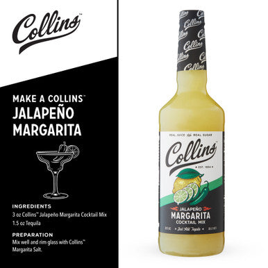 Collins Jalapeno Margarita Cocktail Mix, 32 oz./946 ml